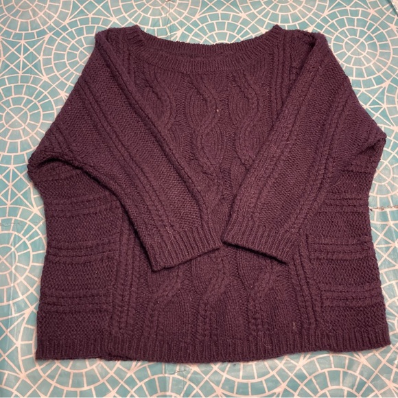 LOFT Sweaters - 💛TODAY***$16***Ann Taylor Loft plum colored knit sweater.